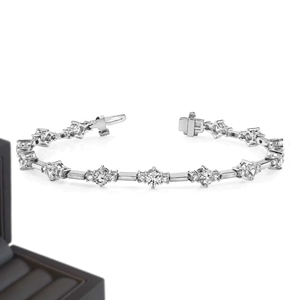 Bracelet Iced Jewelz Iced 4mm Miami Cuban Chain avec Moissanite taille brillant qualité D VVS en Argent Sterling 925, style Hip Hop, unisexe, cadeau - Product Image 3