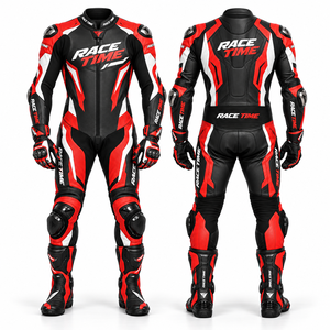 Traje de Motocicleta Transpirable para Hombre, Traje de Carreras Protector de Cuero de Manga Larga, Traje de Piloto de Pista, Anti-UV, Resistente al Viento - Product Image 3