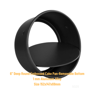 ATLAS STAR Moule à gâteau en aluminium de 6 pouces à fond amovible, gaufré, revêtement anodisé dur, qualité alimentaire, pour la pâtisserie, les anniversaires et les mariages - Product Image 3