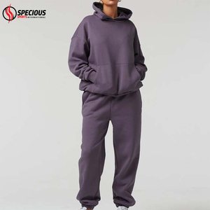 Mejor Proveedor, Chándales Casuales con Capucha para Mujer, Personalizados, de Primera Calidad, Forro Polar Transpirable, Talla XL, Color Morado, Sudadera para Otoño - Product Image 3