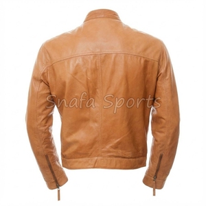 Veste de moto en cuir classique au design personnalisé, patch logo OEM, veste de course en cuir à vendre en gros - Product Image 2