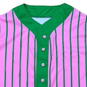Camiseta de béisbol personalizada D9 Sorority, manga corta, lisa, con su logotipo bordado personalizado, camiseta de béisbol con botones completos. - Product Image 2