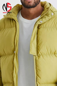 Chaqueta Acolchada Larga con Capucha y Cuello Alto, Cortavientos, Cálida para Invierno, con 2 Bolsillos Laterales, para Hombre, 2026 - Product Image 4