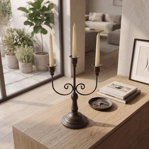 เชิงเทียนสามแขนเอมเบอร์ มิวส์ขนาด 10.6 นิ้ว ของตกแต่งบ้านที่ทนทาน - Product Image 1