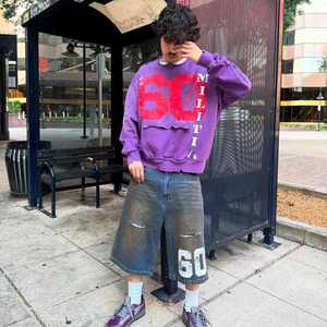 Clothing Manufacturer Acid Wash Men Crop Pullover Sun Wash <b>Designer</b> Dtg Print Crew Neck Vintage Wash Distressed 100% Cotton - Product Image 6