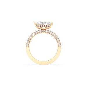 Bague REYES en or massif 14 carats plaqué rhodium avec diamant de laboratoire HPHT CVD taille marquise de 1,43 carat et halo caché – Vente en gros - Product Image 5