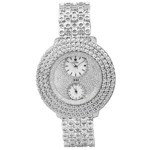 Reloj de Lujo para Mujer KETIME, de Acero Inoxidable con Cristales, Esfera Redonda, Cuarzo Analógico, Visualización de Fecha, Cierre de Mariposa, 38mm - Product Image 1