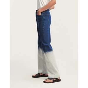 กางเกงยีนส์ทรงตรงขาตรงครึ่งท่อน รุ่นพิเศษสำหรับฤดูหนาว ผู้หญิง ผ้าเดนิม 100% คอตตอน รับผลิตแบบ OEM ระบายอากาศได้ดี - Product Image 6