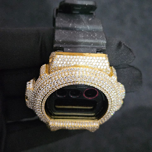 Boîtier de montre Hip Hop G Series DW 6900 en moissanite, bijoux de luxe, montre sertie de diamants VVS, lunette de montre en moissanite - Product Image 4