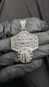 Colgante de Baloncesto con Incrustaciones de Moissanita, Estilo Deportivo para Amantes del Deporte, Hip Hop, Plata 925, Joyería Fina, Colgantes y Dijes - Product Image 6