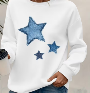 Camiseta de Mujer para San Valentín, Manga Larga, Estampado de Dibujos Animados, Cuello Redondo, Suave, Impresión en Serigrafía, Diseño Asimétrico, Tejido de Poliéster de 180g - Product Image 5