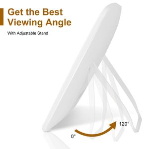 Espejo de Maquillaje LED de 5.98x8.62 Pulgadas, Espejo de Vanidad Pequeño con 3 Colores de Luz, Pantalla Táctil y Brillo Ajustable para EE. UU. - Product Image 5