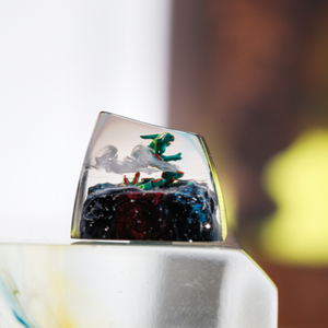 คีย์แคปช่างฝีมือแห่งป่าลึกลับ, คีย์แคปแบบกำหนดเอง, คีย์แคปอนิเมะน่ารัก, คีย์แคปสีเขียว, ชุดคีย์แคป, คีย์แคปไม้ - Product Image 2