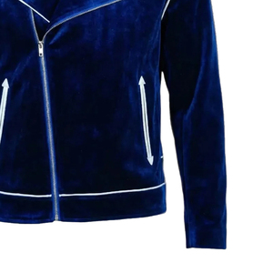 Fashion <b>Men's</b> Winter <b>Velvet</b> Stand Collar Front Logo High Street Style Customized Color Casual <b>Jackets</b> - Product Image 3