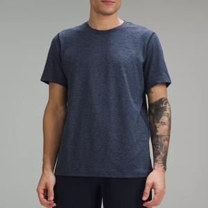 Camisetas de Manga Corta para Hombre, 100% Poliéster, 220g, Tejido Antipilling, Cuello Redondo, Teñido con Hilo, Secado Rápido, Color Sólido, Frente Liso - Product Image 1