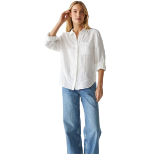 Women's Classic Button-<b>Down</b> T-Shirt in 100% Cotton - Perfect for Professional Office Wear and Casual Outfits - Product Image 1