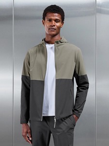 <b>Men's</b> Hooded Color Blocking Windbreaker <b>Jacket</b> Set Casual Outdoor Sportswear Autumn Breathable Polyester Outfit - Product Image 6