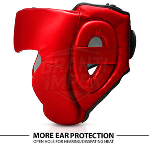 Protection de tête intégrale réglable en cuir de haute qualité à prix de gros pour adultes unisexe, usage arts martiaux - Product Image 4