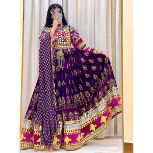 Robes afghanes vintage à prix compétitif, best-sellers, en velours, style Kuchi, disponibles en couleurs personnalisées avec décoration en dentelle - Product Image 3
