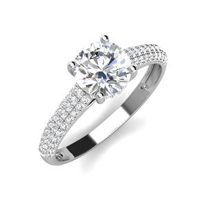 Bijoux de luxe 2ct ague de fiançailles <span class=keywords><strong>en</strong></span> argent sterling 925 avec diamants moissanite, bague de fiançailles, bijoux Destiny - Product Image 1