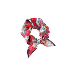 Wholesale Custom Ethnic Women's Silk Bandana <b>Scarf</b> Solid Plaid Pattern Printed Custom Logo High Quality Head <b>Scarf</b> - Product Image 3