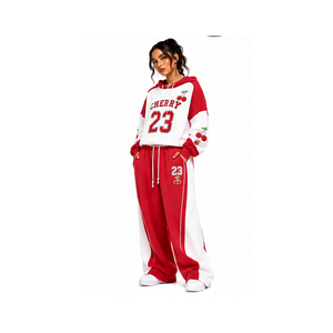 Premium Drop Shoulder Hoodie Baggy <b>Trouser</b> Tracksuit Set Luxury Casual Streetwear Gym Fitness Athletic Sportswear - Product Image 6
