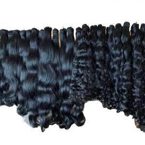 Extensions de Cheveux Humains Bruts en Gros, 30 Pouces, Bundles à Cordon, Cheveux Bouclés Ondulés Indiens/Birmans/Vietnamiens/Cambodgiens, Non-Remy - Product Image 4