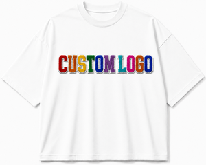 Custom Logo Men's <b>White</b> <b>Short</b> <b>Sleeve</b> T-<b>Shirt</b> 100% Cotton Digital Printed Front Letter Design Oversized Casual O-Neck Soft 220g - Product Image 1