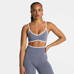Vêtements de sport Pilates de haute qualité, respirants, pour la gym et le fitness, ensemble de yoga avec hauts et bas à taille haute croisée - Product Image 4