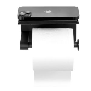 Portarotolo da Parete in Acciaio Inossidabile con Doppio Fissaggio, Materiale Antiruggine, per Rotoli Mega, con Comodo Ripiano - Product Image 6