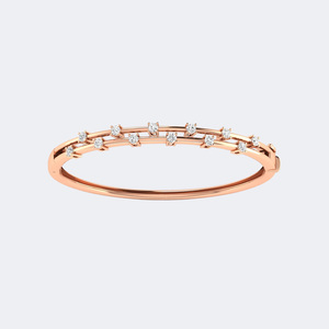 0.876CTW Round Set Double Row Diamond <b>Bangle</b> <b>Bracelet</b> - Product Image 6