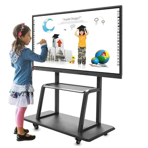 86 inch multi touch screen smart board mobile stand classroom digital whiteboard smart interactive board for education school