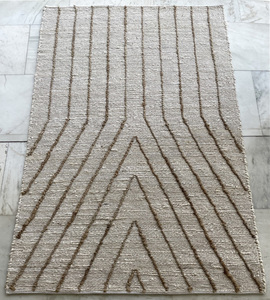 Alfombra Dhurrie Moderna y Elegante, Grande, Tejida a Mano en India, de Yute y Algodón, con Base Antideslizante y Rayas, para la Cocina o la Entrada del Hogar - Product Image 5