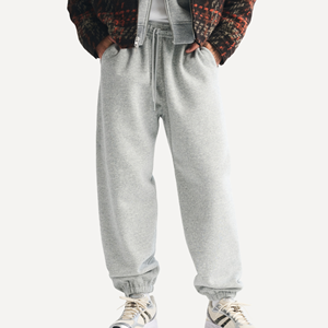 Pantalon de jogging décontracté super ample pour homme, taille mi-haute, en toile polyester/coton respirante, avec cordon de serrage, personnalisable - Product Image 1