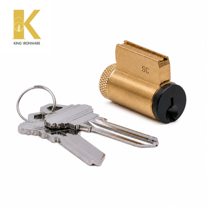 Cylindre de serrure de porte personnalisé en laiton, 5 goupilles avec gorge SC, noir mat, sécurité renforcée - Product Image 1