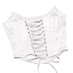 Women’s Strapless Satin Crop <b>Top</b> Bandage Bustier Low Back Spandex Sexy Summer Crop <b>Top</b> - Product Image 4