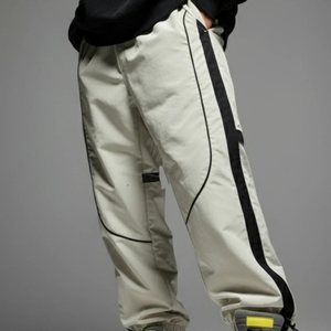 Pantalon de survêtement léger et respirant pour homme avec poches latérales, taille élastique, style décontracté, beige, polyester, pour l'automne - Product Image 4