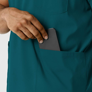 Ensemble d'uniformes médicaux pour hôpital, vêtements de travail pour infirmières et personnel de santé, t-shirt à manches courtes et col en V et pantalon - Product Image 4