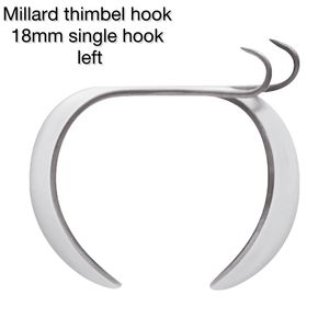 Millard Thimbel 18mm Gancho Izquierdo Simple – Instrumento de Cirugía Plástica de Alta Calidad para Procedimientos Faciales y Cosméticos de Precisión - Product Image 1