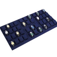 VANLOCY oreiller montre présentoir support montre plateau étui pour vitrine luxe bleu velours bijoux montre plateau
