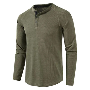 Nouvelle chemise intérieure formelle en coton tricoté à manches longues de couleur unie pour homme, collection automne-hiver - Product Image 1