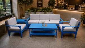 Simple Modern <b>Waterproof</b> Eco-Friendly Wood <b>Sofa</b> Set with 1 Year Warranty for Outdoor & Living Room Use - Product Image 6