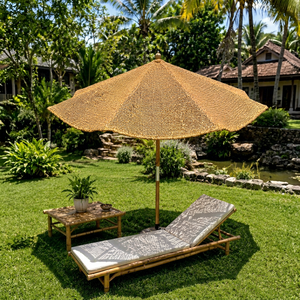 ร่มเส้นใยมะพร้าวธรรมชาติร่มกันแดดเขตร้อนสำหรับสวนรีสอร์ทชายหาดและริมสระน้ำ - Product Image 1