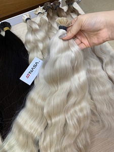 Extensions de cheveux humains vierges vietnamiens à pointes en kératine, super double drawn, couleur brun clair, 30 pouces - Product Image 4