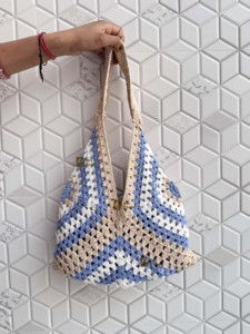 Bolso de paja de playa de verano de ganchillo Vintage bohemio hecho a mano diseñador bolso de hombro de mujer nueva colección bolso cuadrado de hierba de mar - Product Image 4