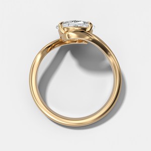 2ct Oval Lab Grown Diamond <b>Ring</b> Bypass <b>Set</b> 14k 18k Solid <b>Gold</b> IGI Certified Custom Engagement <b>Ring</b> Factory Wholesale OEM - Product Image 3