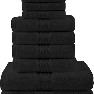 Fabricant de serviettes hautement absorbantes, serviettes épaisses en coton 100% gris et noir pour la beauté, le spa, les soins capillaires à domicile, les salons de coiffure - Product Image 4