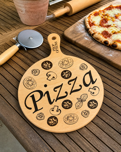Plato de Madera Orgánica para Servir Pan Plano, Bandeja Artesanal para Pizza, Bandeja para Pan, Queso y Aperitivos, Accesorio de Cocina - Product Image 4