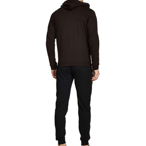 2026 Custom Printed Plus Size Lined Black <b>Plain</b> Fleece Winter Casual 100% Cotton Zipper <b>Tracksuit</b> Men's Regular Fit Breathable - Product Image 3