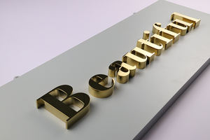 مواد صانعة للعلامات مخصصة ذهبية علامات تجارية لافتات معدنية قابلة للطي LED لافتة زينة - Product Image 6